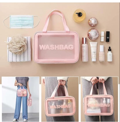 Wash Bag 3 pcs Set Blue