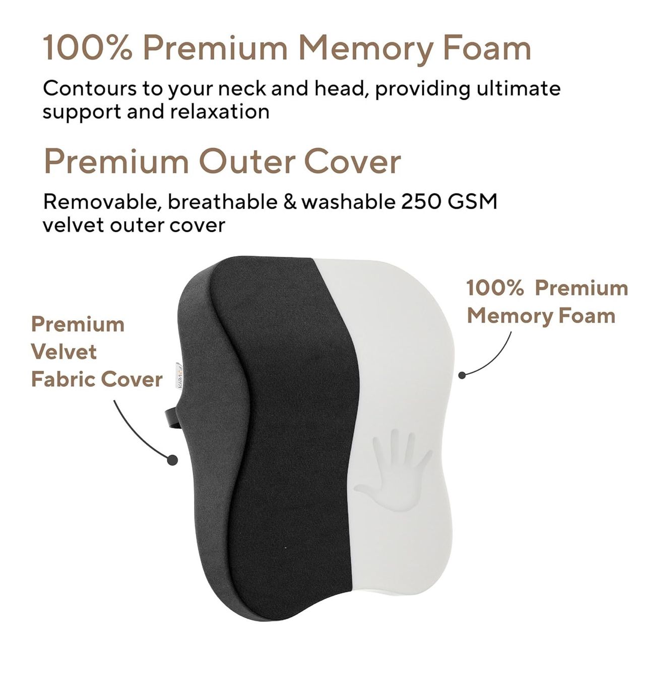 Memory Foam Car Headrest Pillow