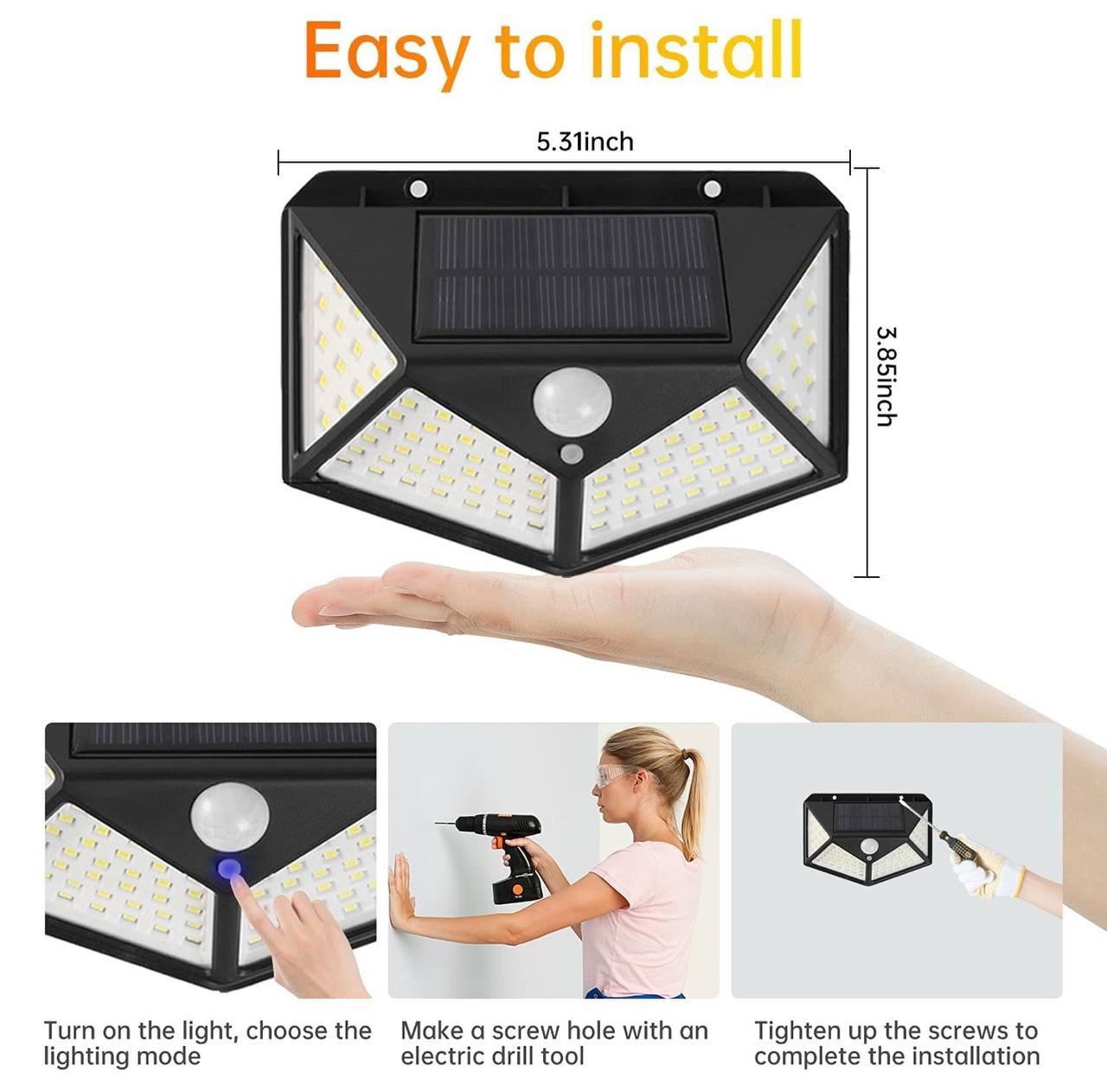 100 LED Solar Light